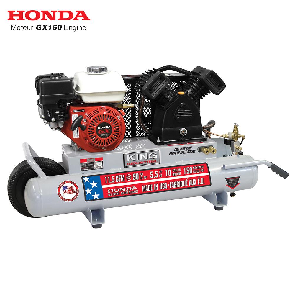 Compresseur à air de type brouette 5.5 CV à essence (Honda) 10 Gallons<span class=' ItemWarning' style='display:block;'>Item is usually in stock, but we&#39;ll be in touch if there&#39;s a problem<br /></span>