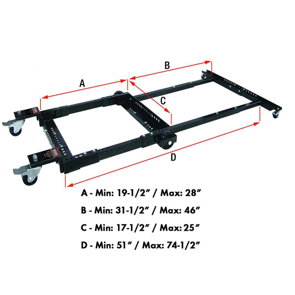 Base mobile universelle ultra robuste pour bancs de scie<span class=' ItemWarning' style='display:block;'>Item is usually in stock, but we&#39;ll be in touch if there&#39;s a problem<br /></span>