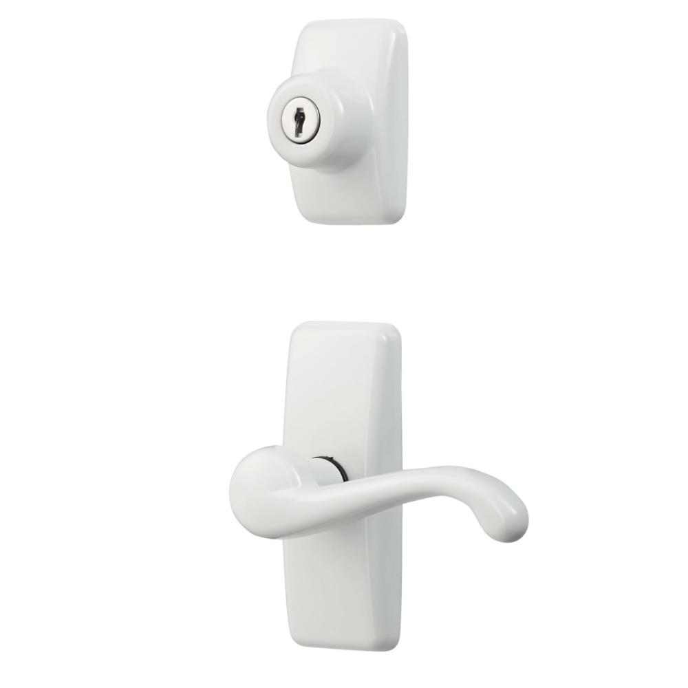 GL Lever Set with Keyed Deadbolt (White)<span class=' ItemWarning' style='display:block;'>Item is usually in stock, but we&#39;ll be in touch if there&#39;s a problem<br /></span>