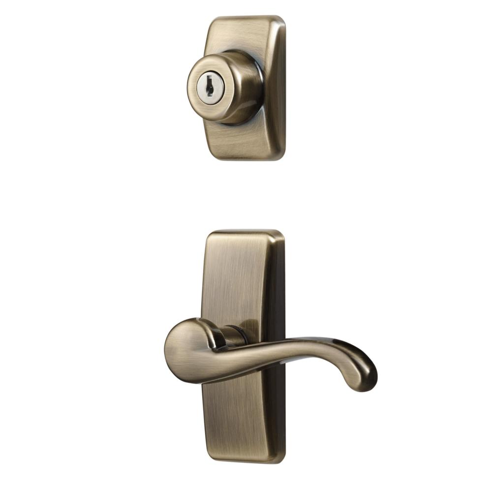 GL Lever Set with Keyed Deadbolt (Antique Brass)<span class=' ItemWarning' style='display:block;'>Item is usually in stock, but we&#39;ll be in touch if there&#39;s a problem<br /></span>