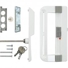 Ideal Security SK800KBL - Patio Door Handle Set with Keyed Lock (White)