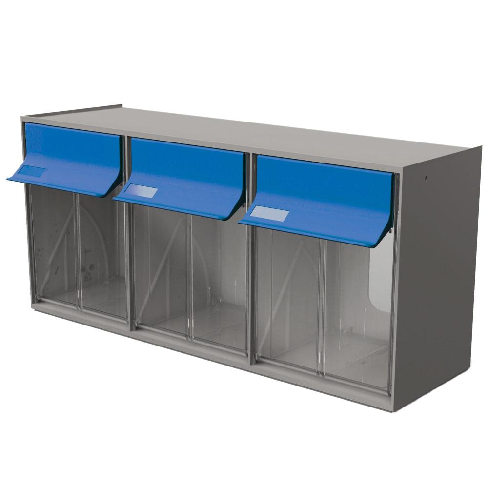 Bacs basculants Ideal Security Inc, 3 bacs de rangement en plastique<span class=' ItemWarning' style='display:block;'>Item is usually in stock, but we&#39;ll be in touch if there&#39;s a problem<br /></span>