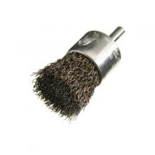 Felton Brushes E253 - 3/4"CRIMP END BRUSH 1/4" SHANK  .014 STAINLESS