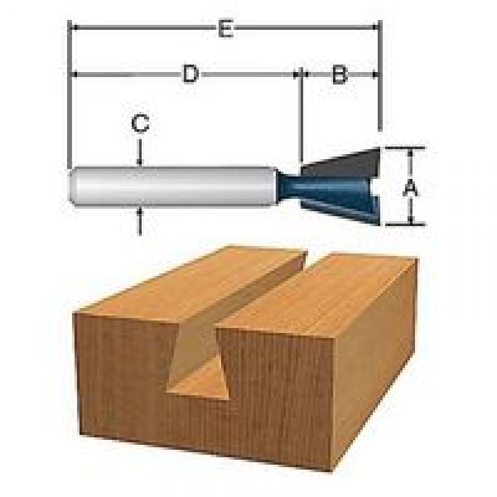 1/2 In. Dovetail Router Bit<span class=' ItemWarning' style='display:block;'>Item is usually in stock, but we&#39;ll be in touch if there&#39;s a problem<br /></span>