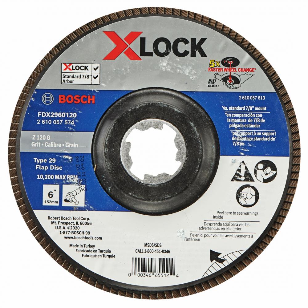 6 In. X-LOCK 120 Grit Flap Disc<span class=' ItemWarning' style='display:block;'>Item is usually in stock, but we&#39;ll be in touch if there&#39;s a problem<br /></span>