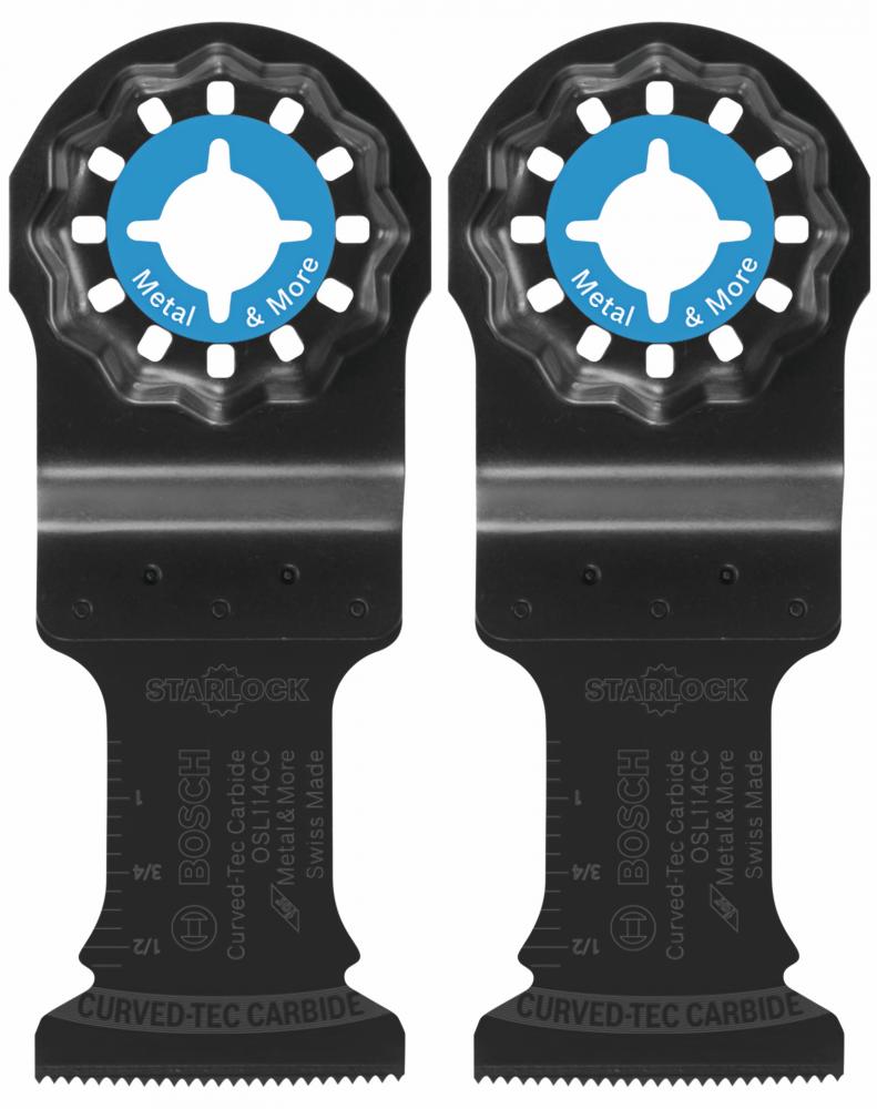 1-1/4&#34; Starlock® Oscillating Multi-Tool Curved-Tec Carbide Extreme Plunge Blade 2 pk.<span class='Notice ItemWarning' style='display:block;'>Item has been discontinued<br /></span>