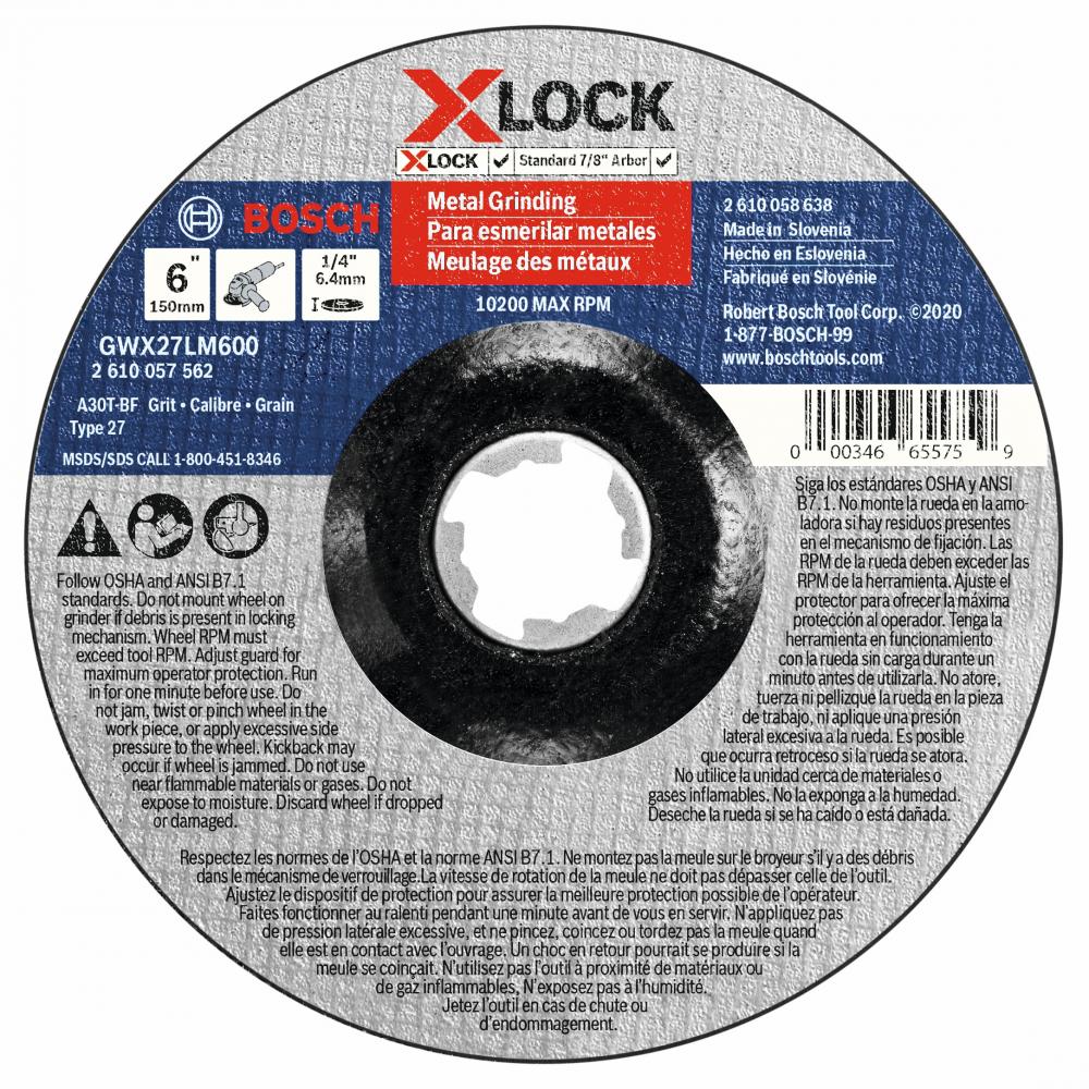 6 In. X-LOCK Abrasive Wheel<span class=' ItemWarning' style='display:block;'>Item is usually in stock, but we&#39;ll be in touch if there&#39;s a problem<br /></span>