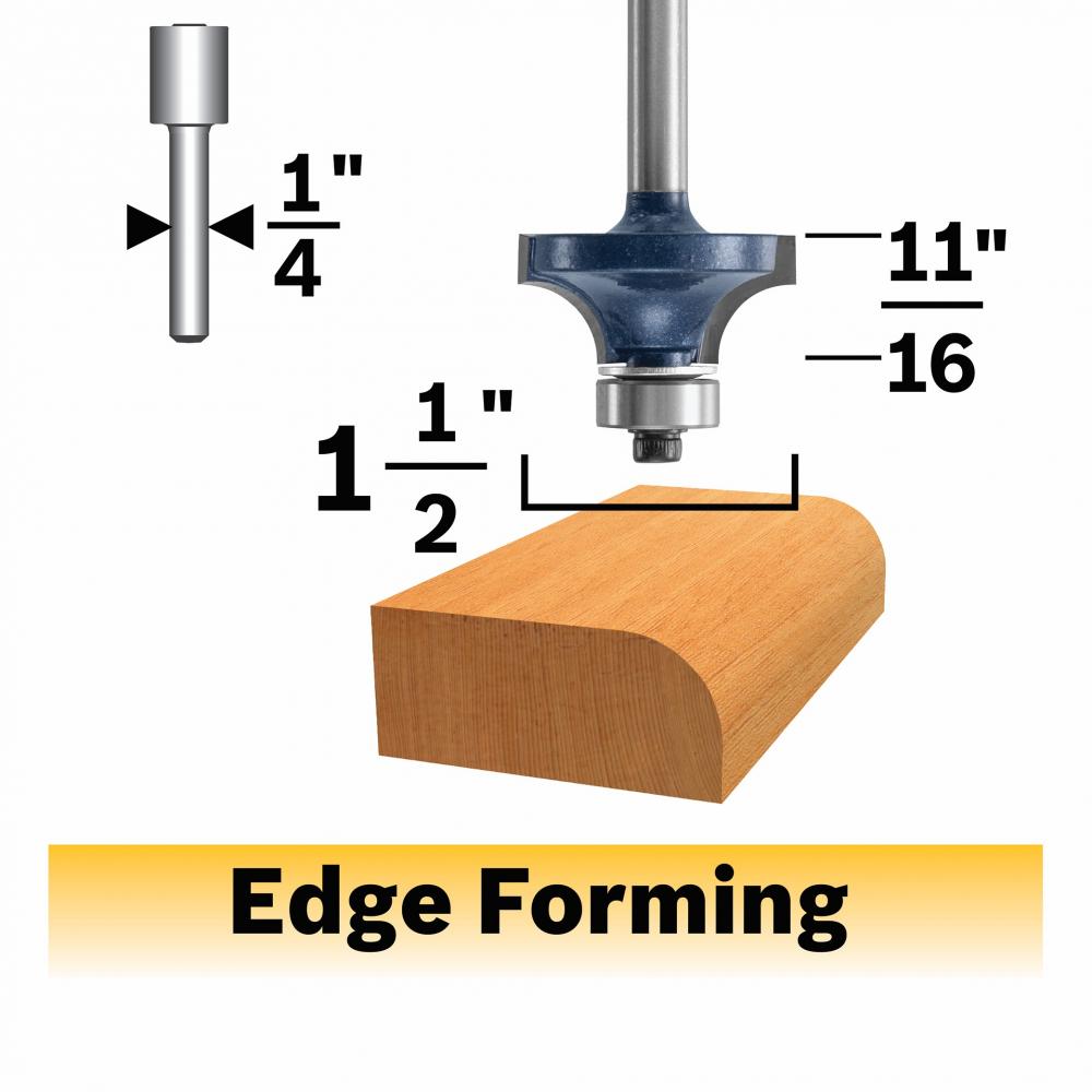 1/2 In. Roundover Router Bit<span class=' ItemWarning' style='display:block;'>Item is usually in stock, but we&#39;ll be in touch if there&#39;s a problem<br /></span>