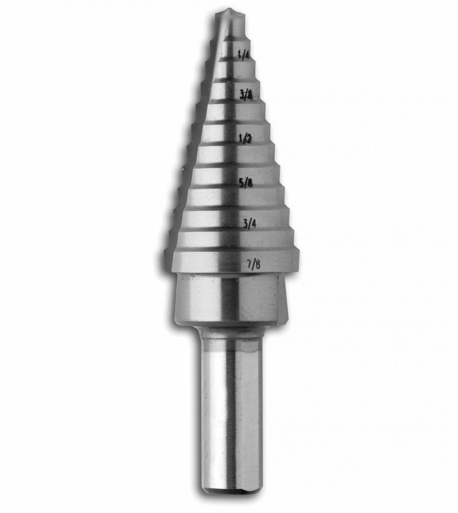 3/16&#34; to 7/8&#34; High-Speed Steel Step Drill Bit<span class='Notice ItemWarning' style='display:block;'>Item has been discontinued<br /></span>