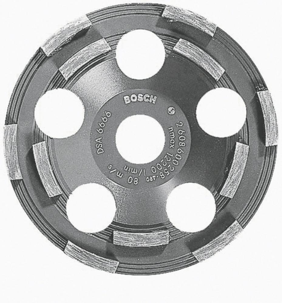 5&#34; Double Row Segmented Diamond Cup Wheel for Coating Removal<span class='Notice ItemWarning' style='display:block;'>Item has been discontinued<br /></span>