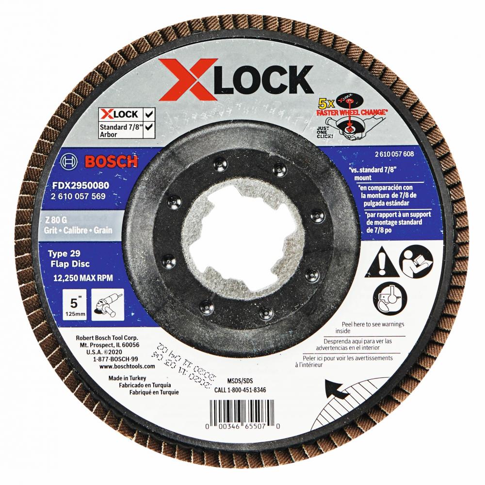 5 In. X-LOCK 80 Grit Flap Disc<span class=' ItemWarning' style='display:block;'>Item is usually in stock, but we&#39;ll be in touch if there&#39;s a problem<br /></span>