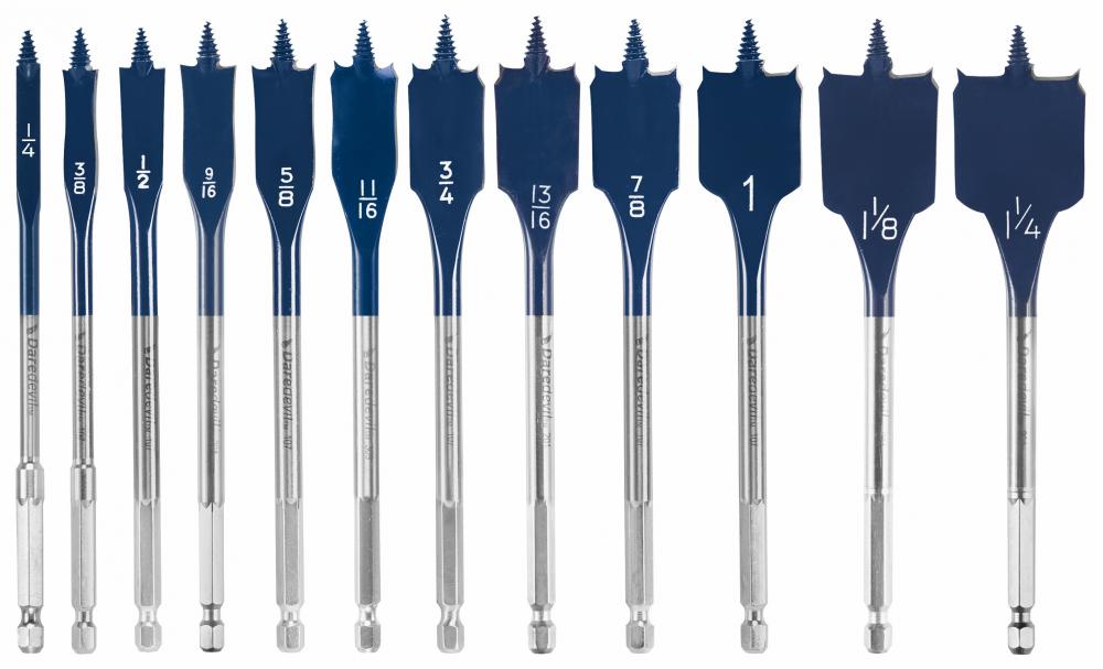 12 pc. Daredevil® Spade Bit Set<span class=' ItemWarning' style='display:block;'>Item is usually in stock, but we&#39;ll be in touch if there&#39;s a problem<br /></span>