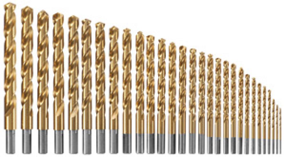 Titanium-Coated Metal Drill Bit Set<span class=' ItemWarning' style='display:block;'>Item is usually in stock, but we&#39;ll be in touch if there&#39;s a problem<br /></span>