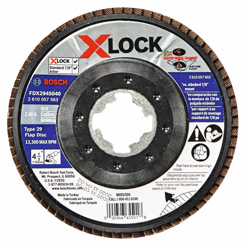 4-12 In. X-LOCK 40 Grit Flap Disc<span class=' ItemWarning' style='display:block;'>Item is usually in stock, but we&#39;ll be in touch if there&#39;s a problem<br /></span>