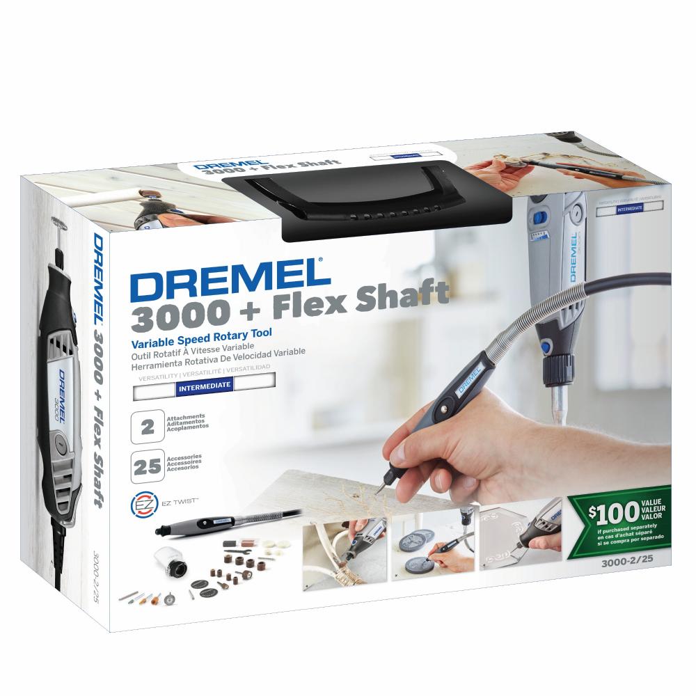 Dremel 3000-2/25 Corded Rotary Tool Kit<span class=' ItemWarning' style='display:block;'>Item is usually in stock, but we&#39;ll be in touch if there&#39;s a problem<br /></span>