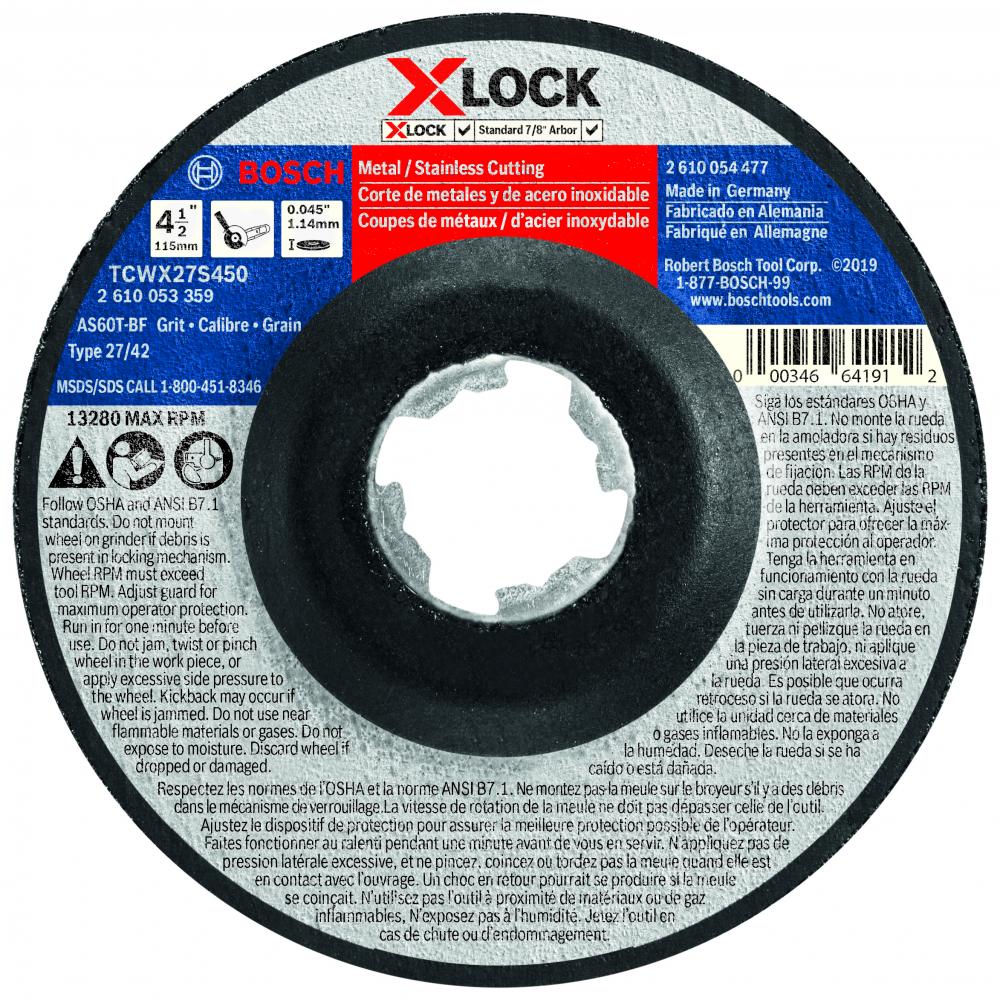 4-1/2 In. X-LOCK Abrasive Wheel<span class=' ItemWarning' style='display:block;'>Item is usually in stock, but we&#39;ll be in touch if there&#39;s a problem<br /></span>