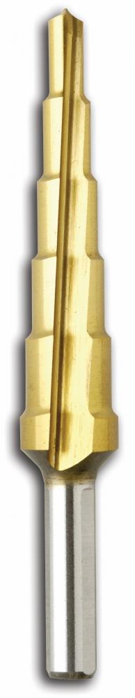 3/16&#34; to 1/2&#34; Titanium-Coated Step Drill Bit<span class='Notice ItemWarning' style='display:block;'>Item has been discontinued<br /></span>