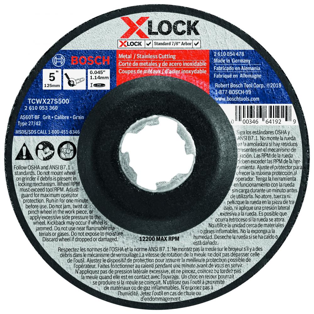 5 In. X-LOCK Abrasive Wheel<span class=' ItemWarning' style='display:block;'>Item is usually in stock, but we&#39;ll be in touch if there&#39;s a problem<br /></span>