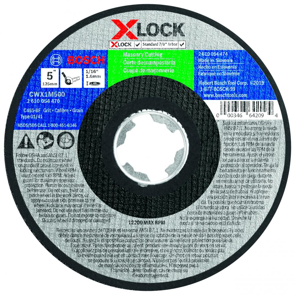 5 In. X-LOCK Abrasive Wheel<span class=' ItemWarning' style='display:block;'>Item is usually in stock, but we&#39;ll be in touch if there&#39;s a problem<br /></span>