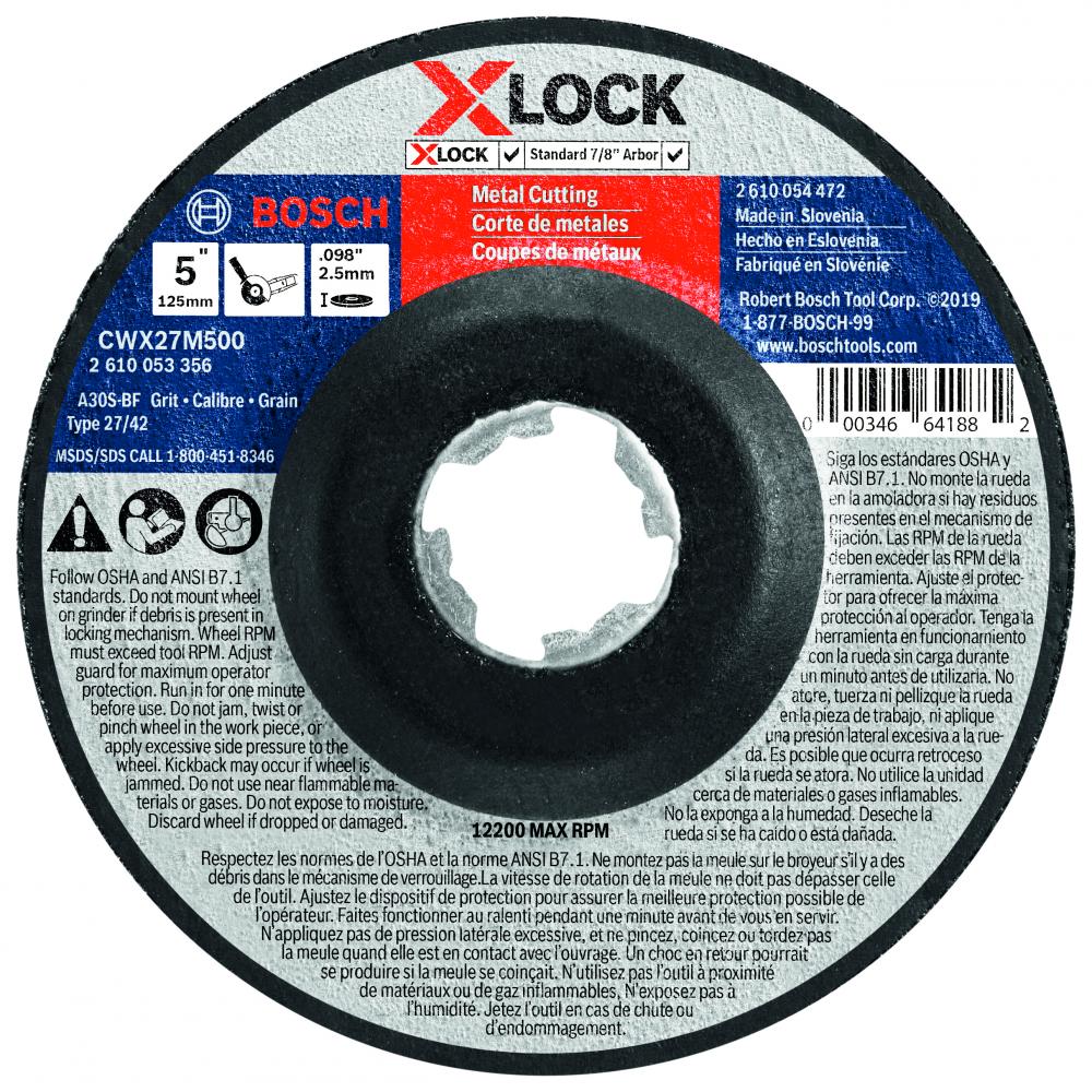 5 In. X-LOCK Abrasive Wheel<span class=' ItemWarning' style='display:block;'>Item is usually in stock, but we&#39;ll be in touch if there&#39;s a problem<br /></span>