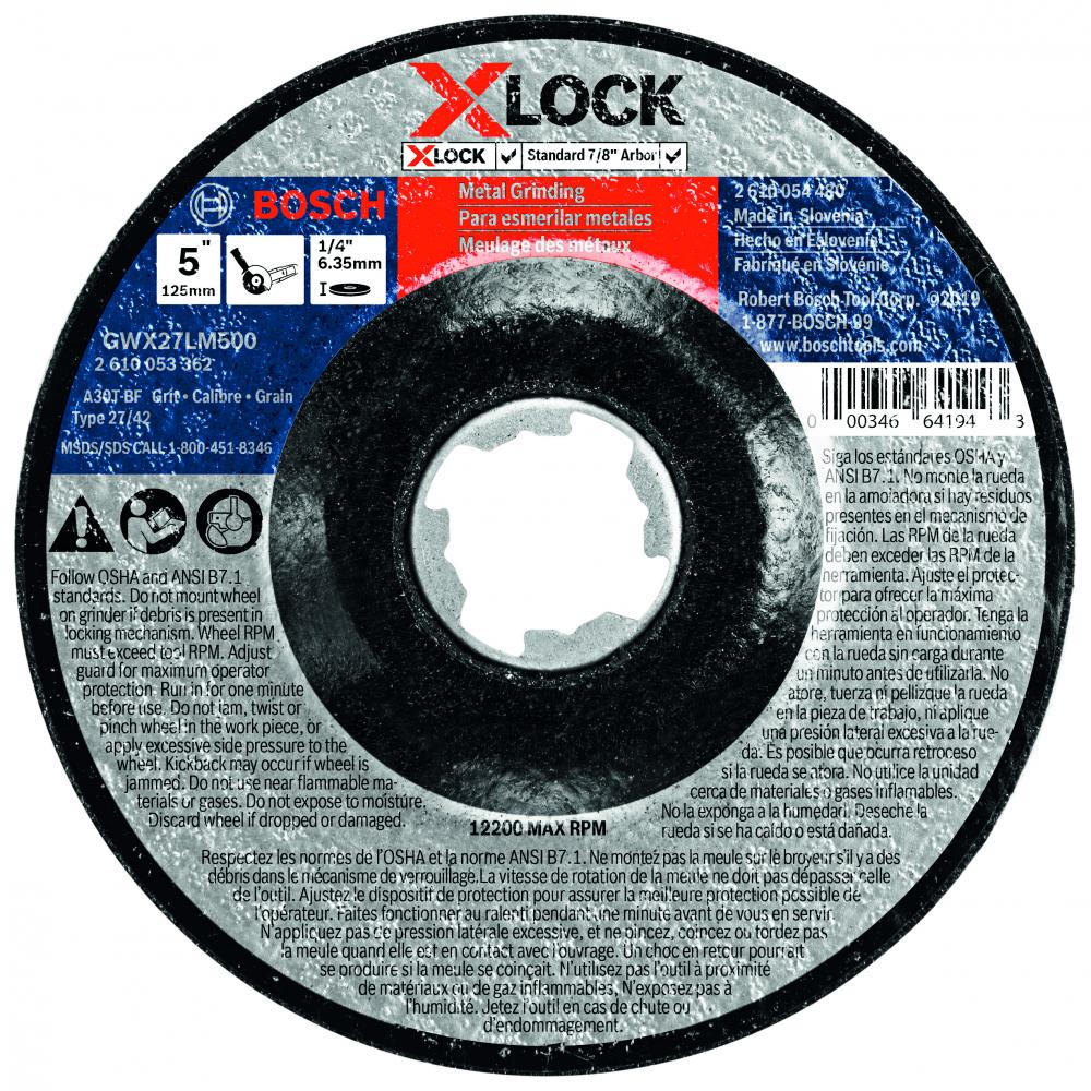 5 In. X-LOCK Abrasive Wheel<span class=' ItemWarning' style='display:block;'>Item is usually in stock, but we&#39;ll be in touch if there&#39;s a problem<br /></span>