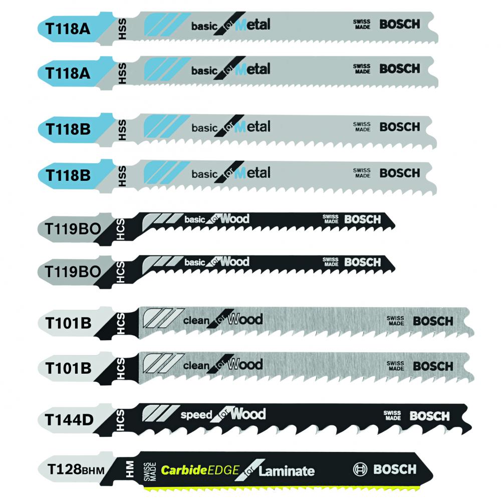 10 pc. Laminate/Wood/Metal T-Shank Jig Saw Blade Set<span class='Notice ItemWarning' style='display:block;'>Item has been discontinued<br /></span>