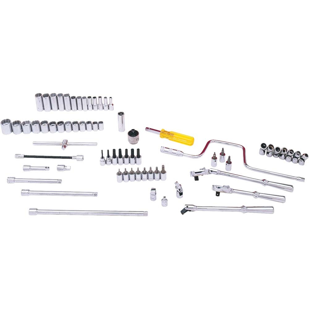 68 Piece 3/8&#34; Drive 12 Point SAE, Chrome Socket & Attachment Set, Tools Only<span class='Notice ItemWarning' style='display:block;'>Item has been discontinued<br /></span>