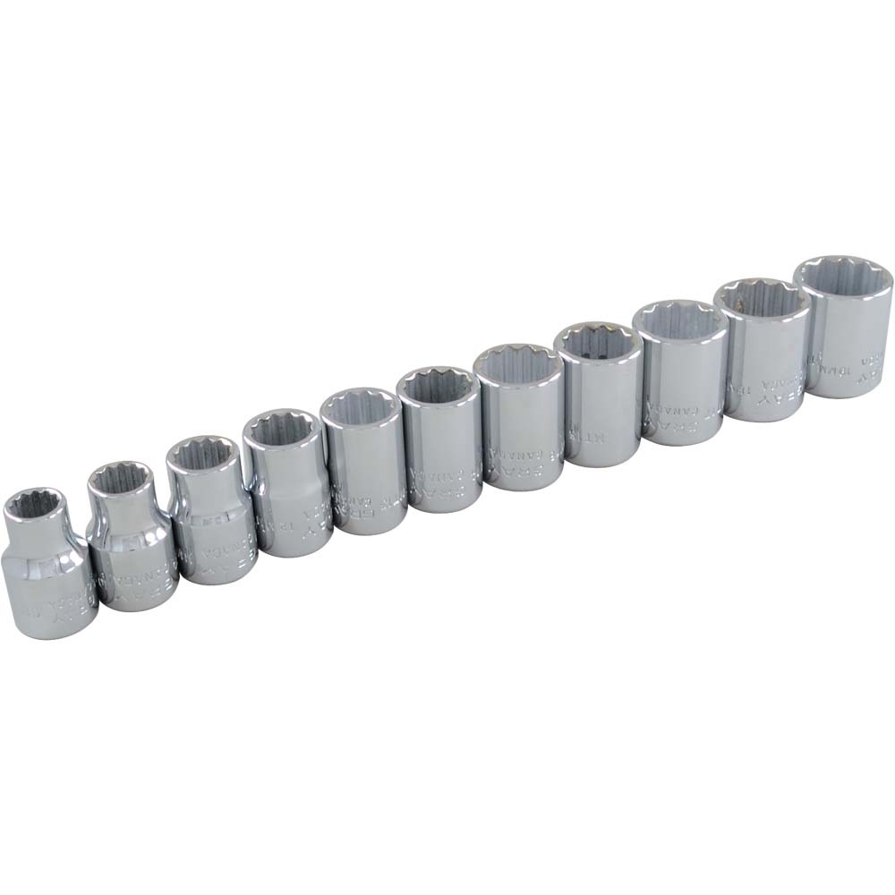 11 Piece 3/8&#34; Drive 12 Point Metric, Standard Chrome Socket Set, 9mm - 19mm<span class=' ItemWarning' style='display:block;'>Item is usually in stock, but we&#39;ll be in touch if there&#39;s a problem<br /></span>