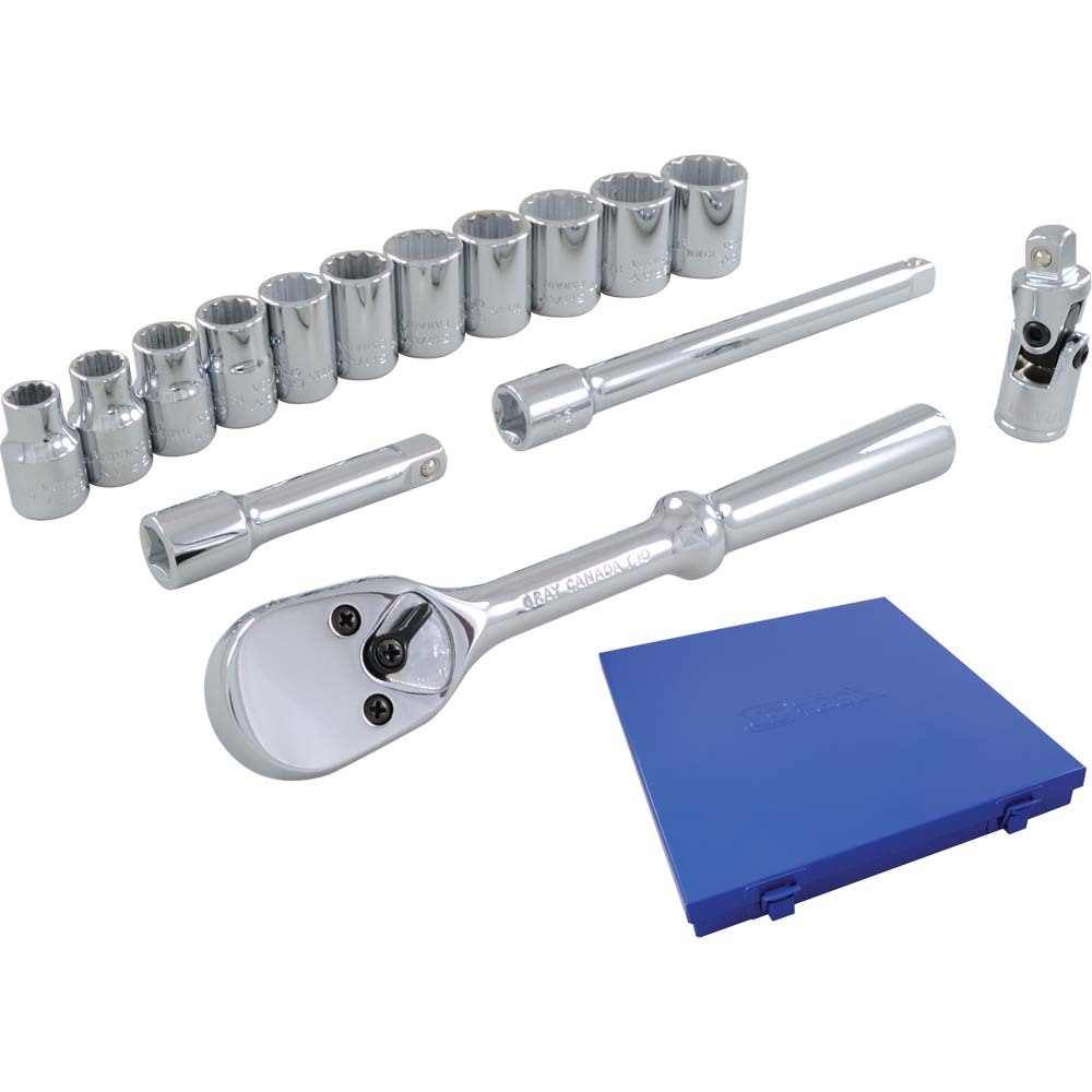 15 Piece 3/8&#34; Drive 12 Point Metric, Standard Chrome Socket & Attachment Set<span class=' ItemWarning' style='display:block;'>Item is usually in stock, but we&#39;ll be in touch if there&#39;s a problem<br /></span>