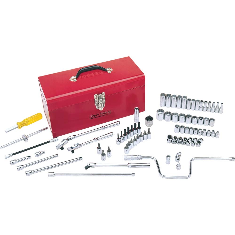 75 Piece 3/8&#34; Drive 12 Point Metric, Chrome Socket & Attachment Set, With Hand Box<span class='Notice ItemWarning' style='display:block;'>Item has been discontinued<br /></span>