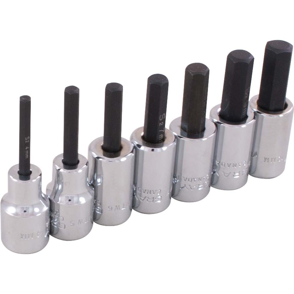 7 Piece 3/8&#34; Drive Metric, Standard Length Hex Head Socket Set, 4mm - 10mm<span class=' ItemWarning' style='display:block;'>Item is usually in stock, but we&#39;ll be in touch if there&#39;s a problem<br /></span>