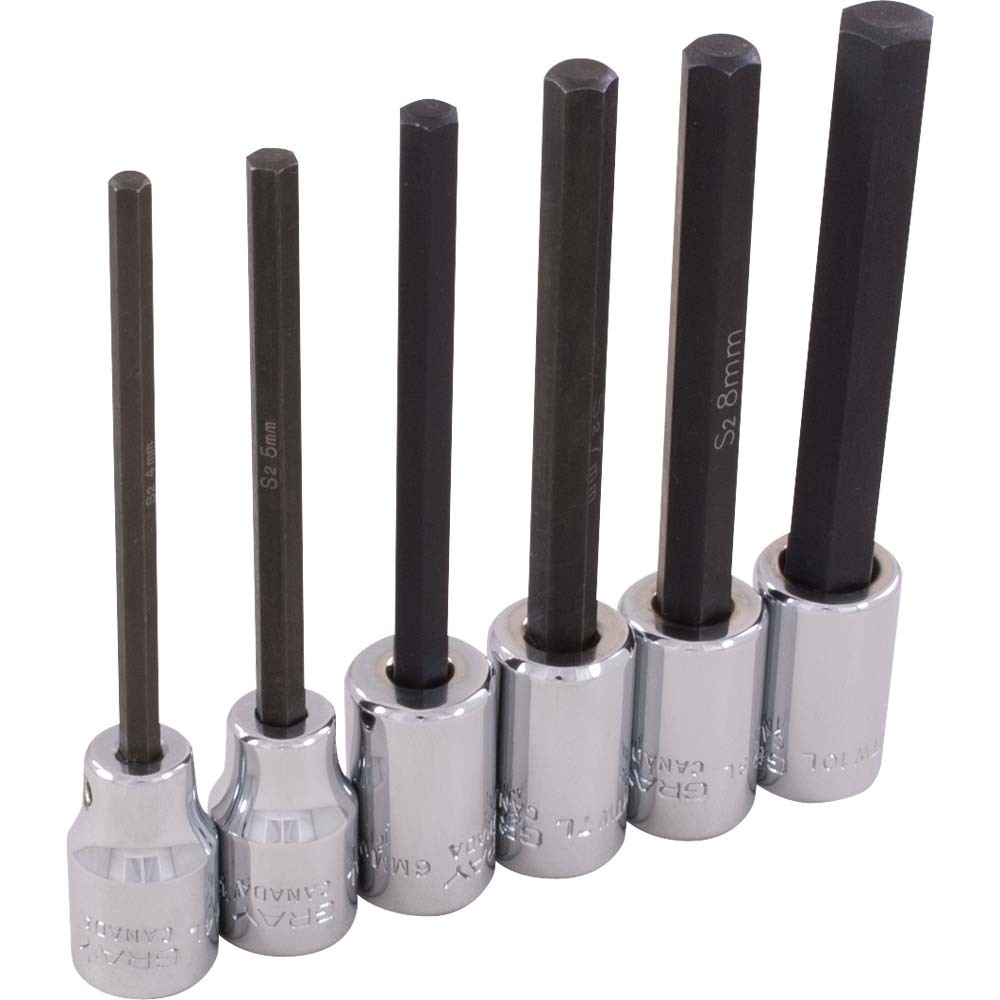 6 Piece 3/8&#34; Drive Metric, Extra Long Hex Head Socket Set, 4mm - 10mm<span class=' ItemWarning' style='display:block;'>Item is usually in stock, but we&#39;ll be in touch if there&#39;s a problem<br /></span>