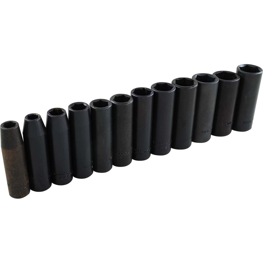 12 Piece 3/8&#34; Drive 6 Point Metric, Deep Impact Socket Set, 8mm - 19mm<span class=' ItemWarning' style='display:block;'>Item is usually in stock, but we&#39;ll be in touch if there&#39;s a problem<br /></span>