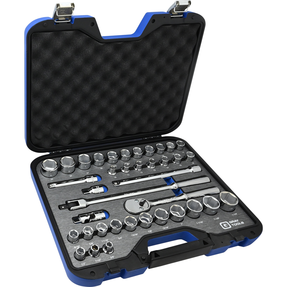 38 Piece 1/2&#34; Drive 6 Point, SAE & Metric, Socket & Attachment Set<span class=' ItemWarning' style='display:block;'>Item is usually in stock, but we&#39;ll be in touch if there&#39;s a problem<br /></span>