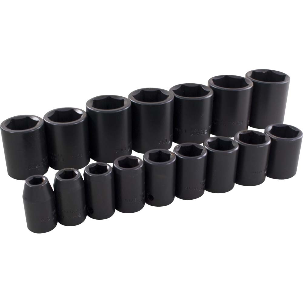 16 Piece 1/2&#34; Drive 6 Point SAE, Standard Impact Socket Set, 3/8&#34; - 1-5/16&#34;<span class=' ItemWarning' style='display:block;'>Item is usually in stock, but we&#39;ll be in touch if there&#39;s a problem<br /></span>