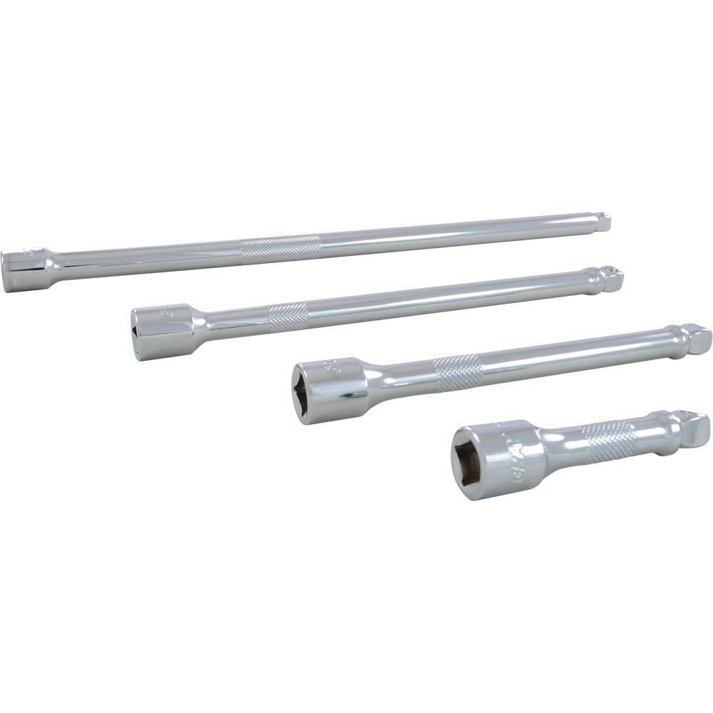 4 Piece 3/8&#34; Drive Chrome Wobble Extension Set, 3&#34;, 6&#34;, 8&#34; & 12&#34;<span class=' ItemWarning' style='display:block;'>Item is usually in stock, but we&#39;ll be in touch if there&#39;s a problem<br /></span>