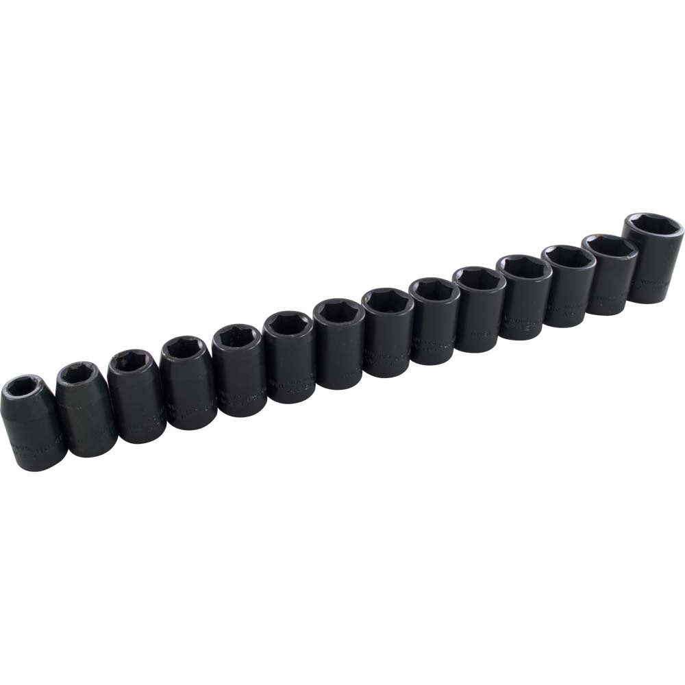 14 Piece 1/2&#34; Drive 6 Point Metric, Standard Impact Socket Set, 10mm - 23mm<span class=' ItemWarning' style='display:block;'>Item is usually in stock, but we&#39;ll be in touch if there&#39;s a problem<br /></span>