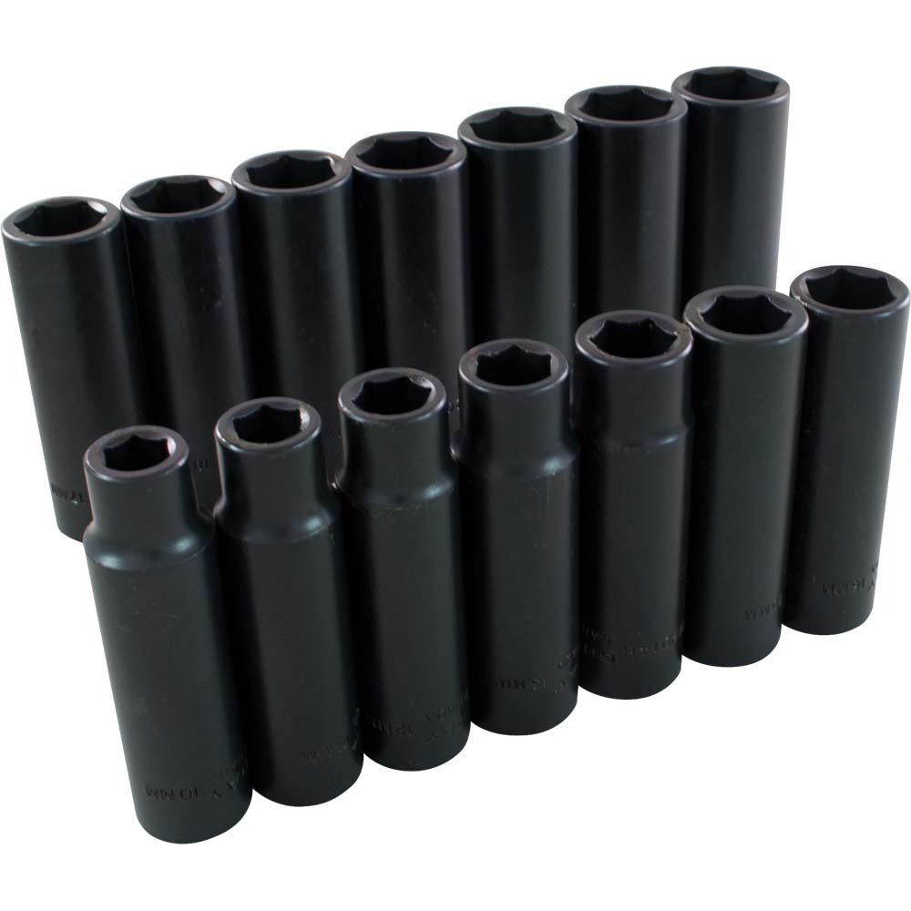 14 Piece 1/2&#34; Drive 6 Point Metric, Deep Impact Socket Set, 10mm - 23mm<span class=' ItemWarning' style='display:block;'>Item is usually in stock, but we&#39;ll be in touch if there&#39;s a problem<br /></span>