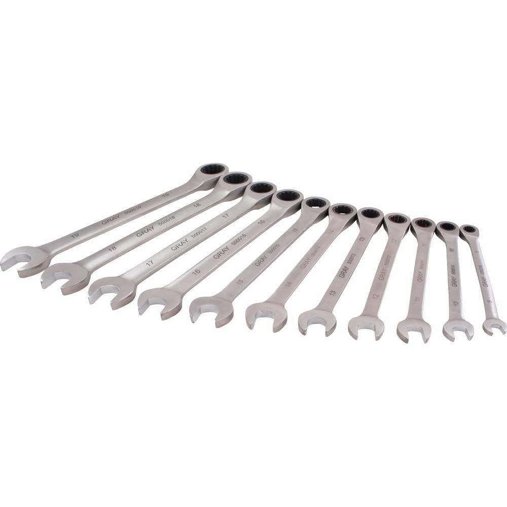 11 Piece Metric, Combination Fixed Head, Ratcheting Wrench Set, 8mm - 19mm<span class=' ItemWarning' style='display:block;'>Item is usually in stock, but we&#39;ll be in touch if there&#39;s a problem<br /></span>