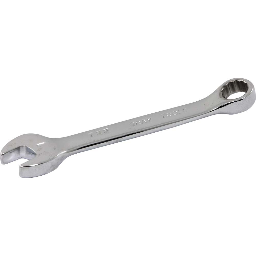 7mm Stubby Combination Wrench, 12 Point, Mirror Chrome Finish<span class=' ItemWarning' style='display:block;'>Item is usually in stock, but we&#39;ll be in touch if there&#39;s a problem<br /></span>