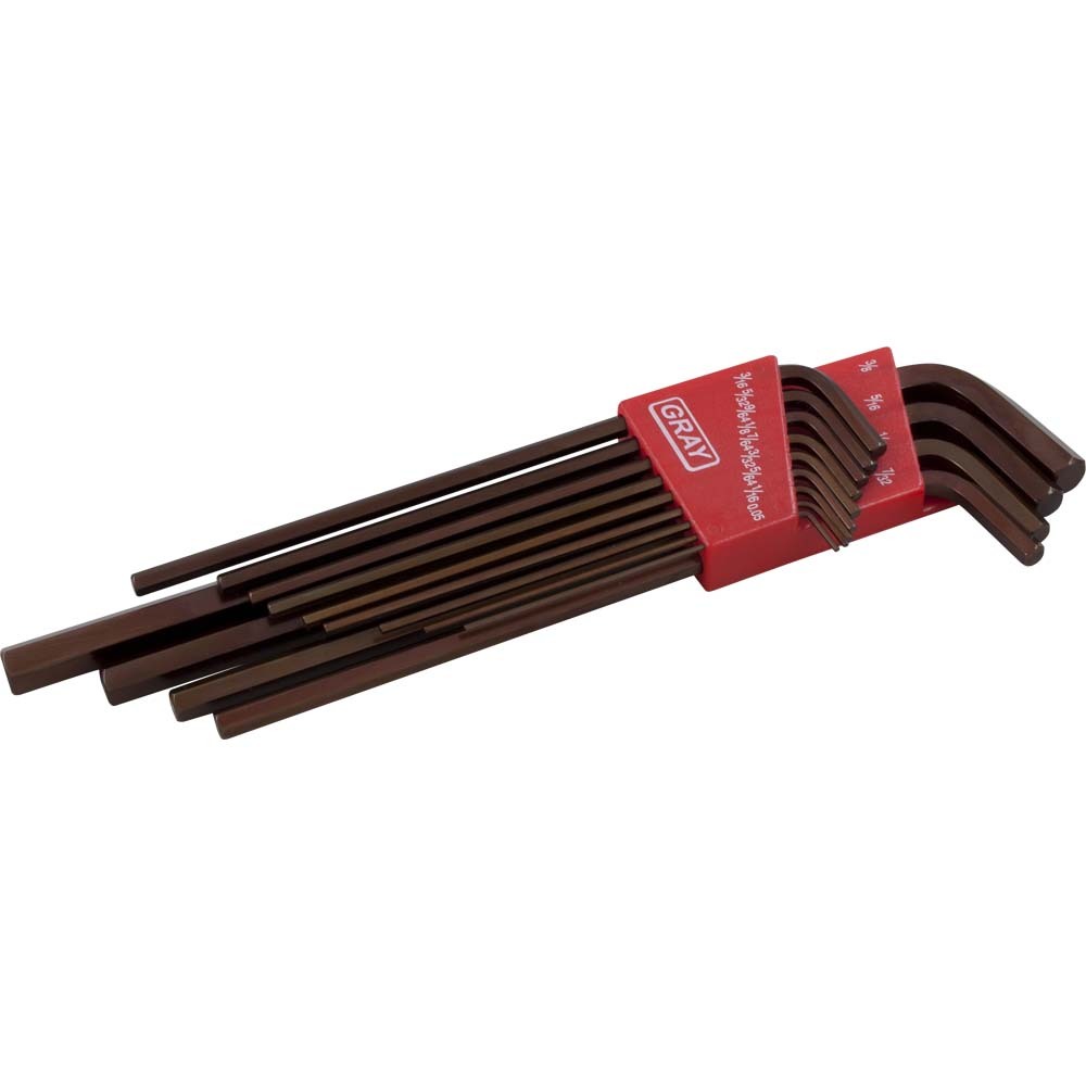 13 Piece SAE, Extra Long Arm S2 Hex Key Set, .050&#34; - 3/8&#34;<span class=' ItemWarning' style='display:block;'>Item is usually in stock, but we&#39;ll be in touch if there&#39;s a problem<br /></span>