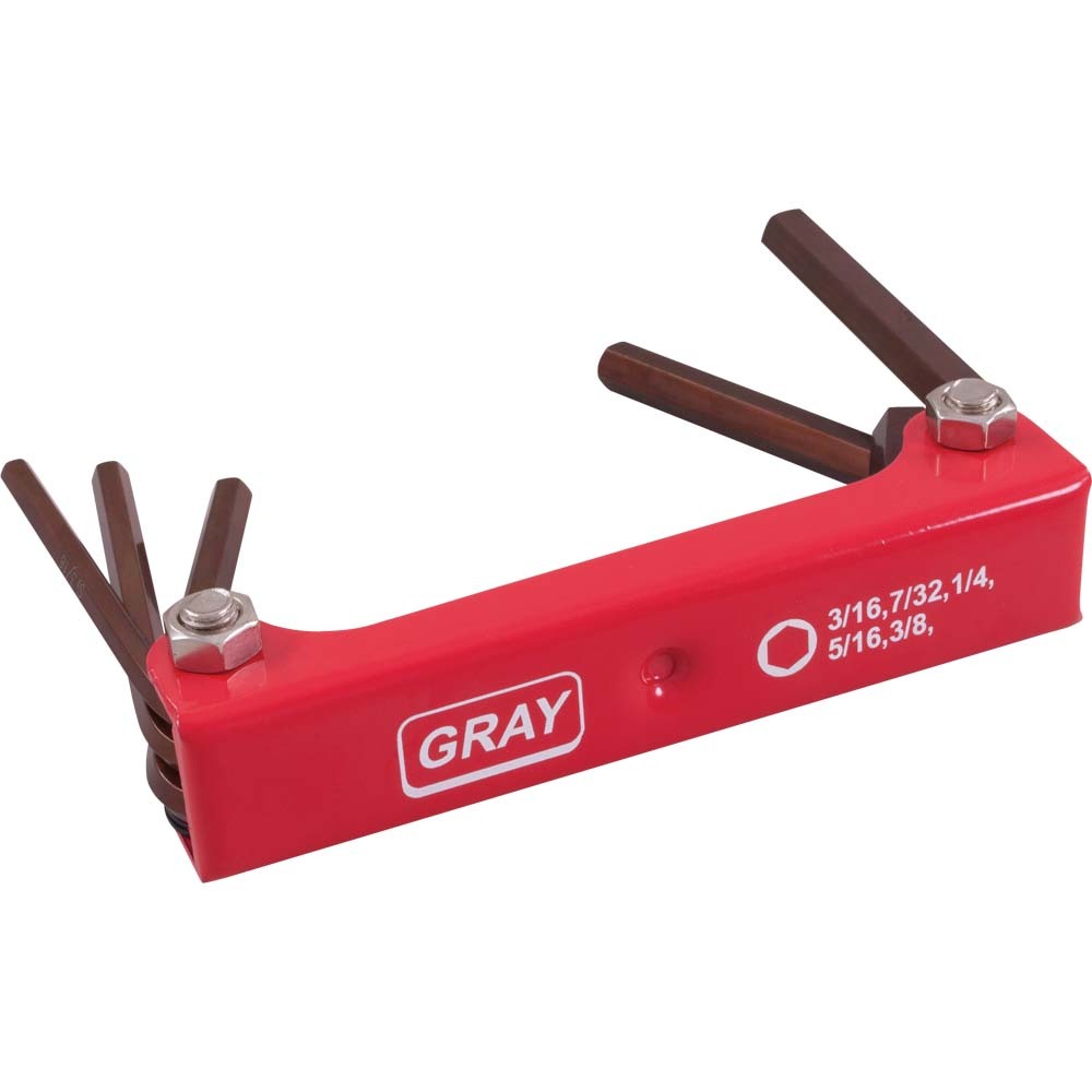 5 Piece S2 SAE Long, Folding Hex Key Set, 3/16&#34; - 3/8&#34;<span class=' ItemWarning' style='display:block;'>Item is usually in stock, but we&#39;ll be in touch if there&#39;s a problem<br /></span>