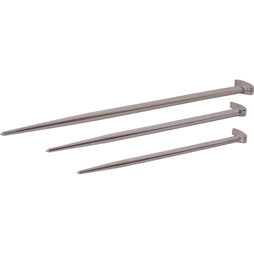 3 Piece Rolling Head Pry Bar Set, Nickel Plated Finish<span class=' ItemWarning' style='display:block;'>Item is usually in stock, but we&#39;ll be in touch if there&#39;s a problem<br /></span>