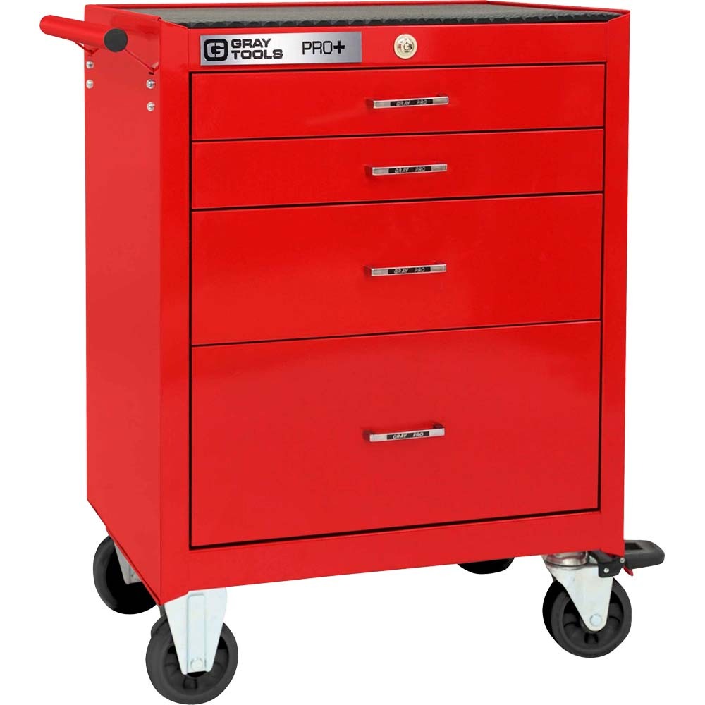 PRO+ Series 26&#34; Roller Cabinet With 4 Drawers<span class=' ItemWarning' style='display:block;'>Item is usually in stock, but we&#39;ll be in touch if there&#39;s a problem<br /></span>