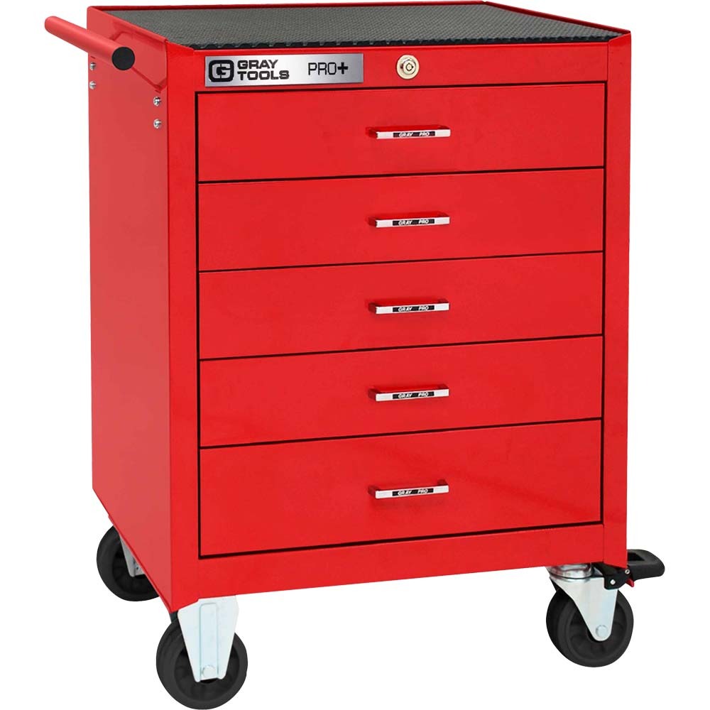 PRO+ Series 26&#34; Roller Cabinet With 5 Drawers<span class=' ItemWarning' style='display:block;'>Item is usually in stock, but we&#39;ll be in touch if there&#39;s a problem<br /></span>