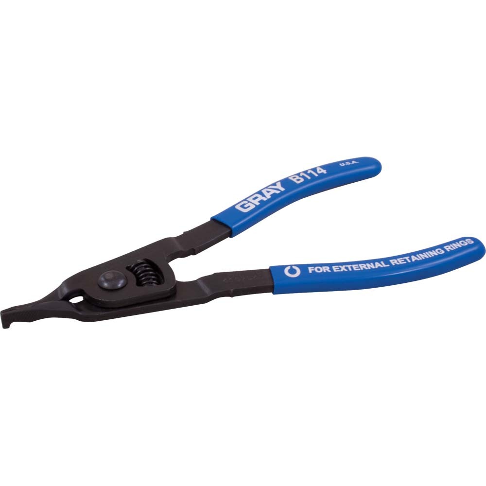 Heavy Duty Industrial Retaining Ring Pliers, 8-1/4&#34; Long, With Fixed Horseshoe Tips<span class='Notice ItemWarning' style='display:block;'>Item has been discontinued<br /></span>