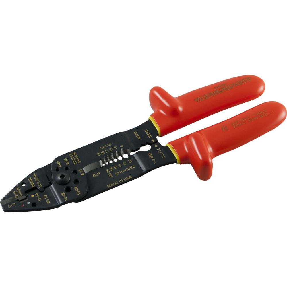 Stripper/cutter, 8-1/2&#34; Long, Strips AWG 18/16/14/12/10, 1000V Insulated<span class=' ItemWarning' style='display:block;'>Item is usually in stock, but we&#39;ll be in touch if there&#39;s a problem<br /></span>