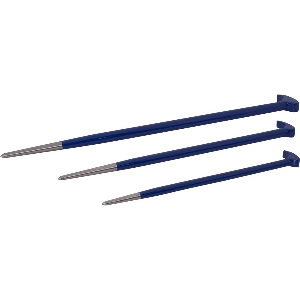 3 Piece Rolling Head Pry Bar Set, Royal Blue Paint Finish<span class=' ItemWarning' style='display:block;'>Item is usually in stock, but we&#39;ll be in touch if there&#39;s a problem<br /></span>