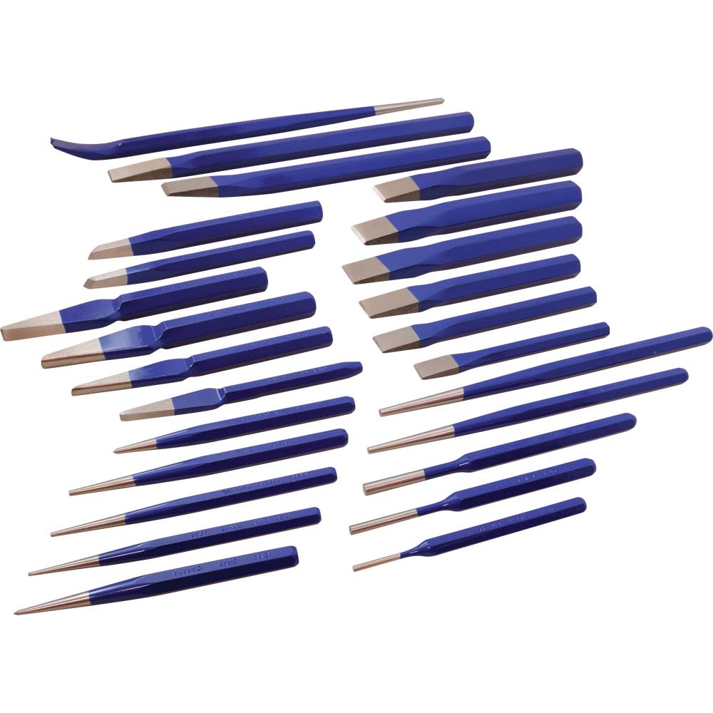 25 Piece Punch & Chisel Set<span class=' ItemWarning' style='display:block;'>Item is usually in stock, but we&#39;ll be in touch if there&#39;s a problem<br /></span>