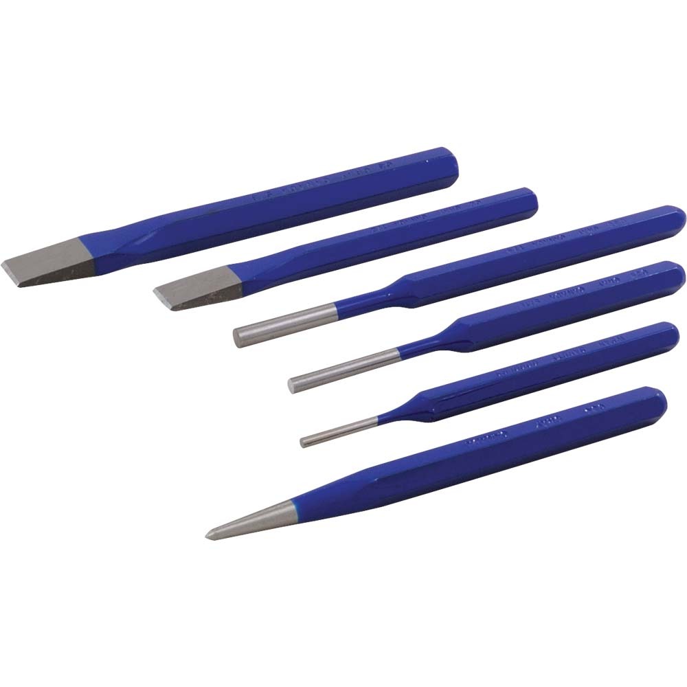 6 Piece Punch & Chisel Set<span class=' ItemWarning' style='display:block;'>Item is usually in stock, but we&#39;ll be in touch if there&#39;s a problem<br /></span>